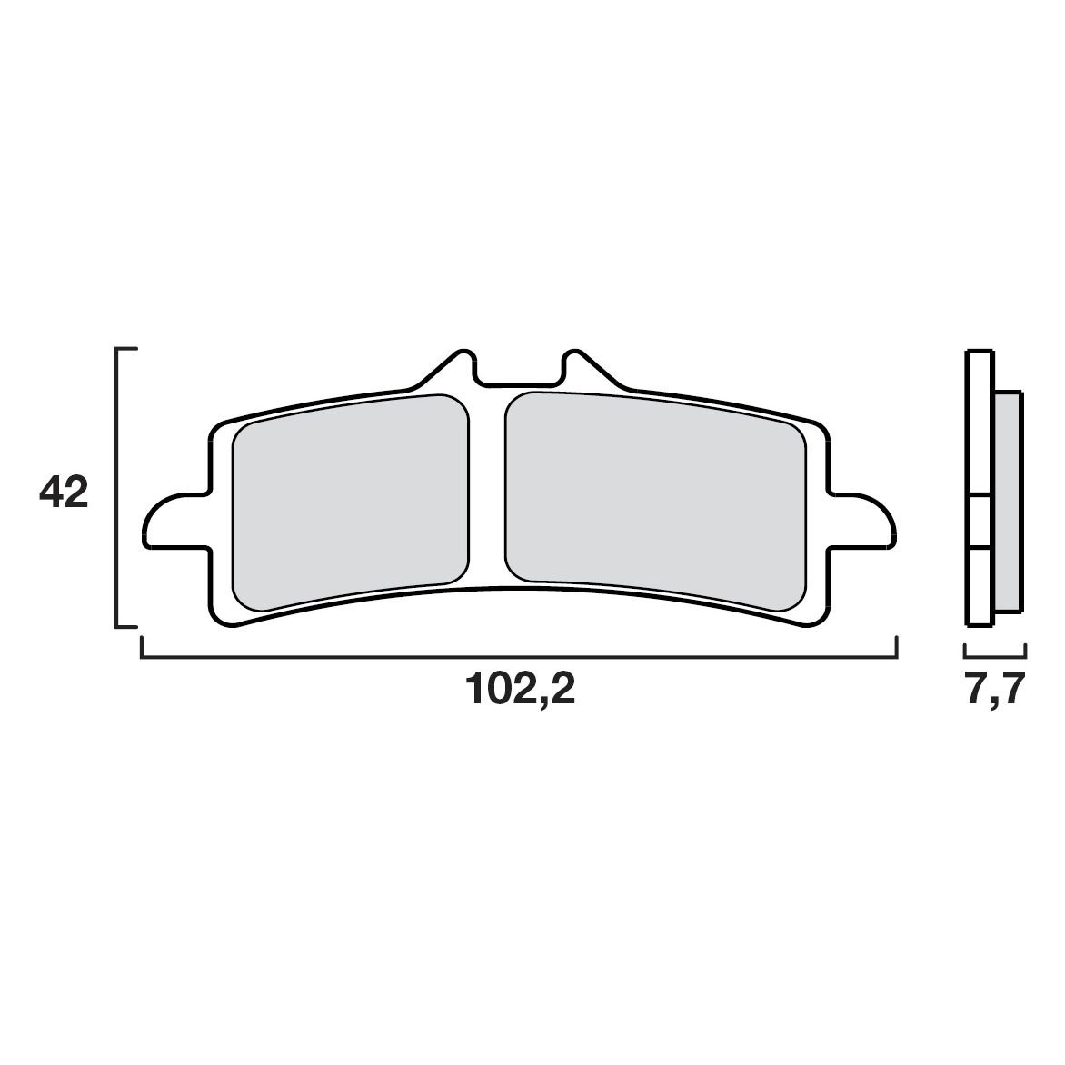 Plaquettes de freins Brembo Racing carbon Avant
