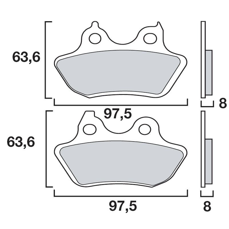 Plaquettes de freins Brembo Sinter Métal Fritté Arrière