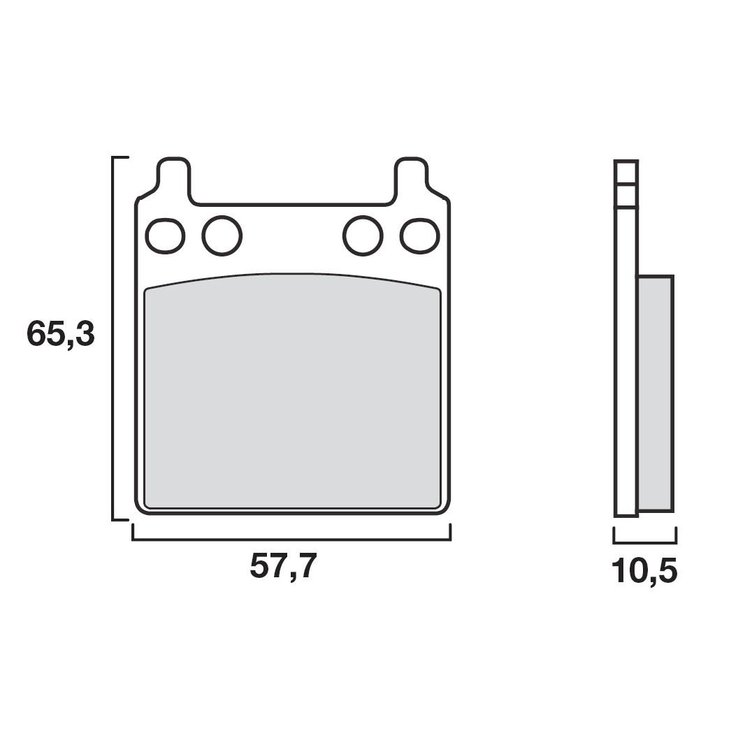 Plaquettes de freins Brembo Plaquettes BREMBO Organique Avant