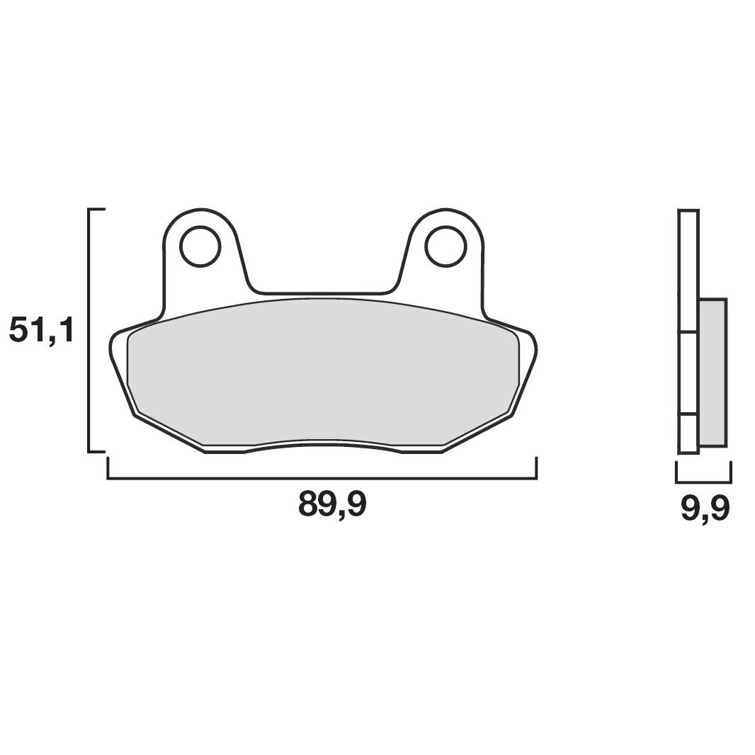 Plaquettes de freins Brembo Organique avant