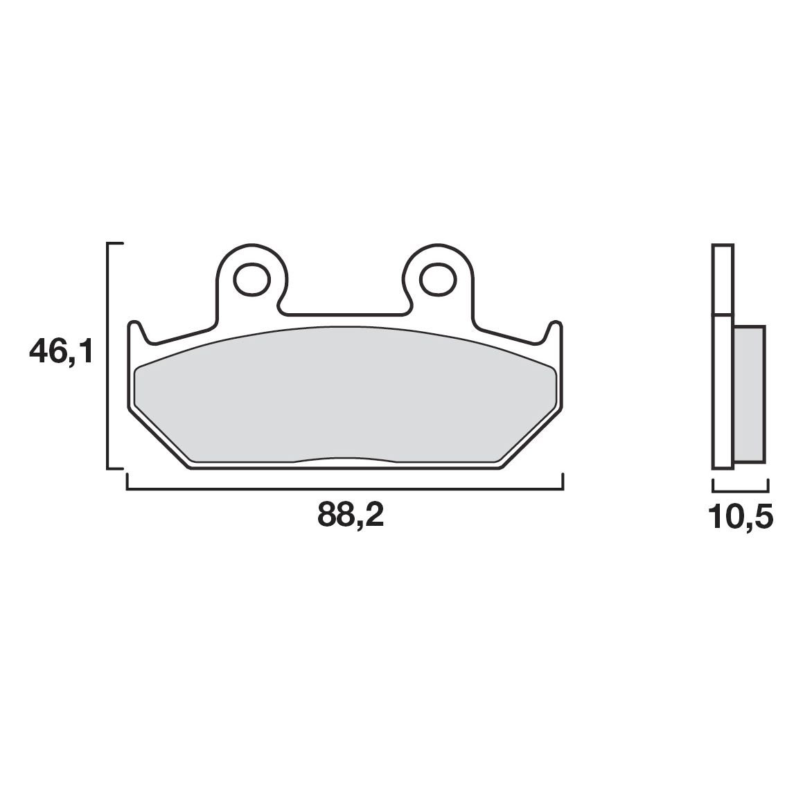 Plaquettes de freins Brembo Organique avant