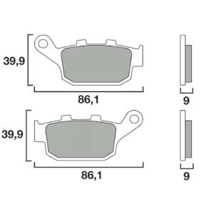 Plaquettes de freins Brembo Sinter Métal Fritté arrière