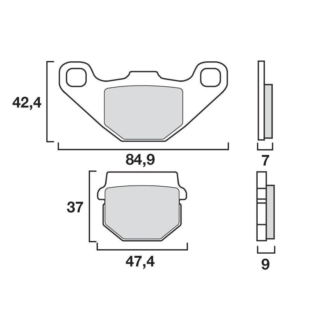 Plaquettes de freins Brembo Sinter Métal Fritté arrière