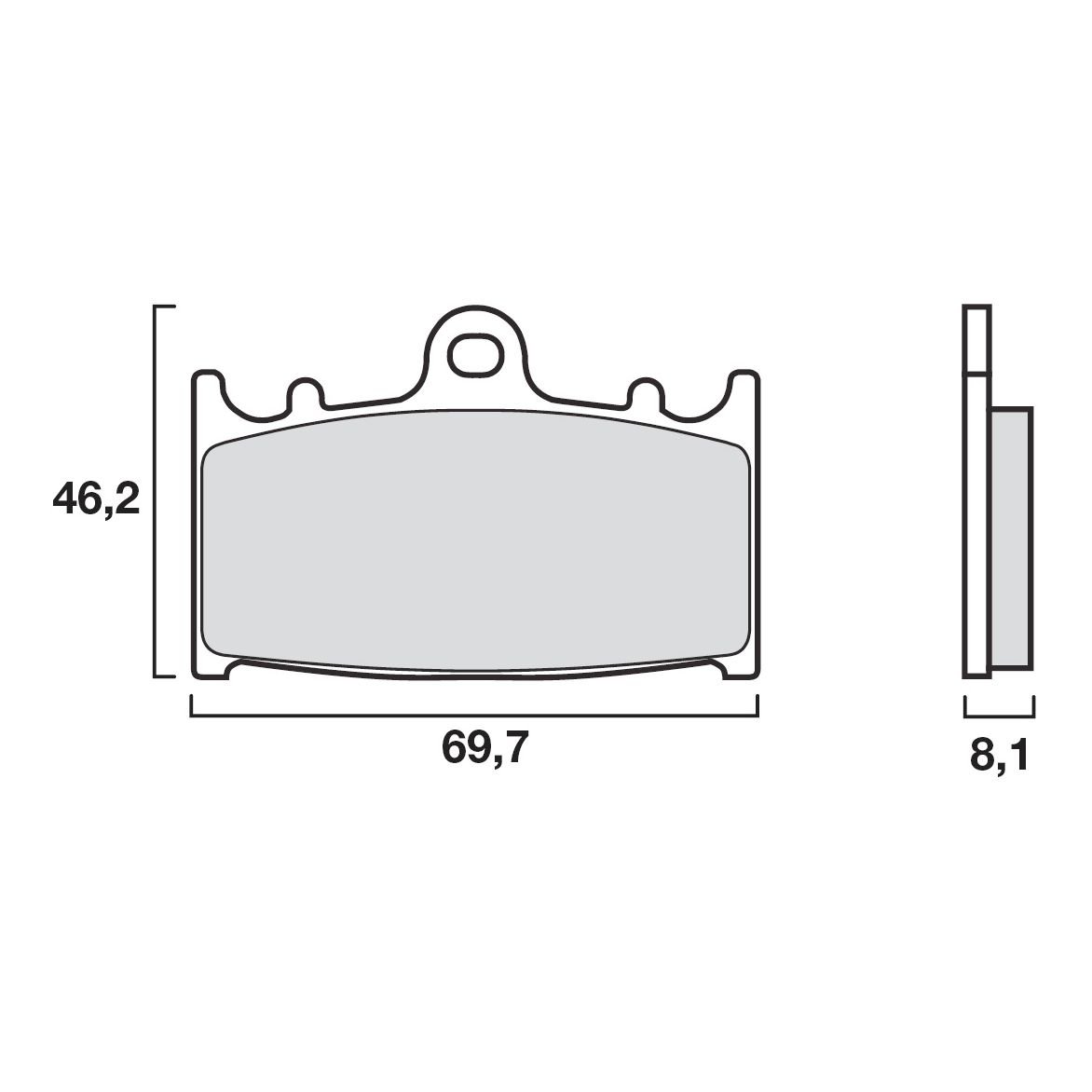 Plaquettes de freins Brembo Racing carbon avant