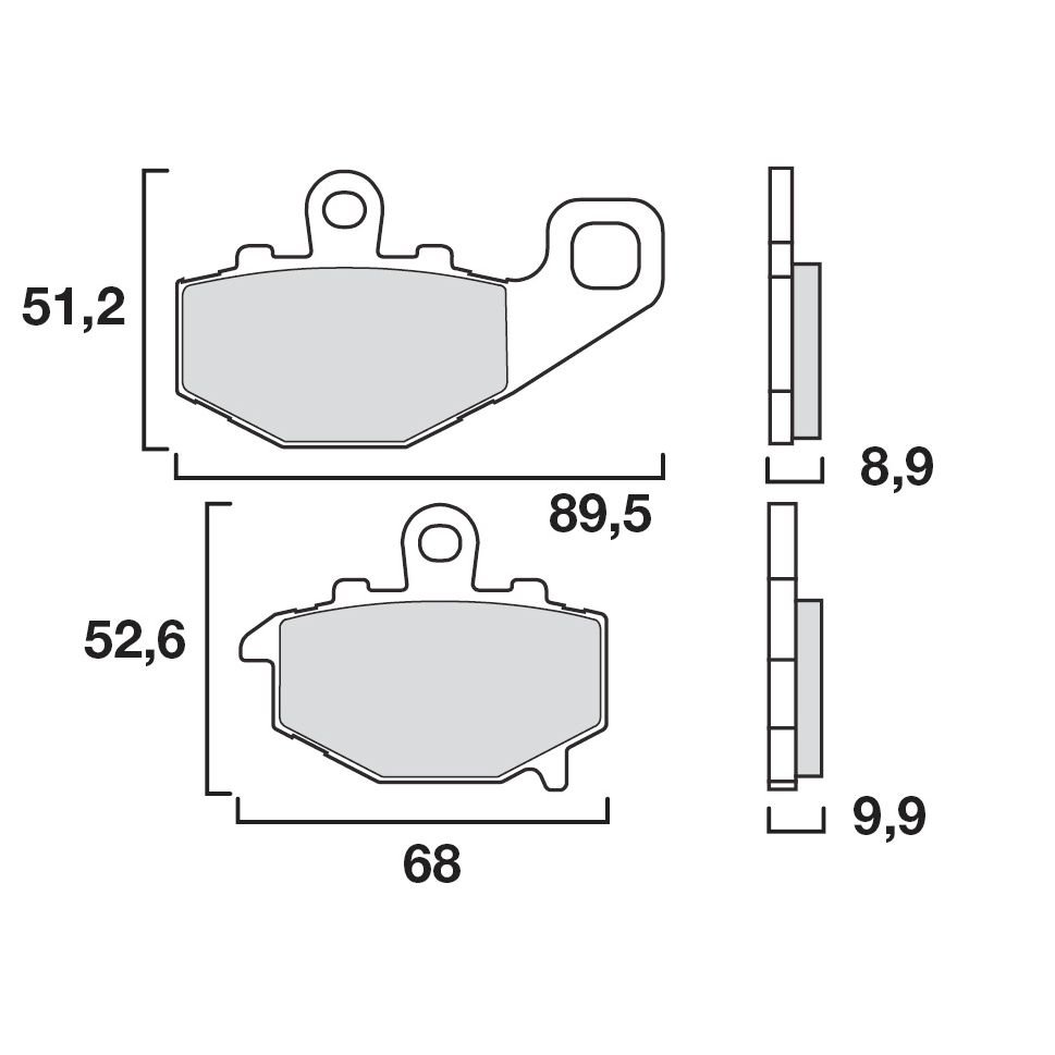Plaquettes de freins Brembo Sinter Métal Fritté arrière