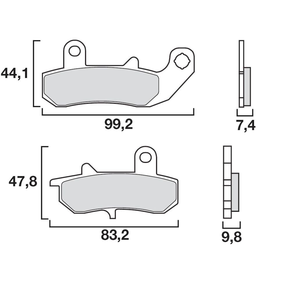 Plaquettes de freins Brembo Sinter Métal Fritté arrière