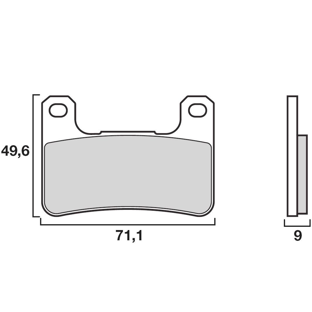 Plaquettes de freins Brembo modéle LA Sinter Métal Fritté Avant