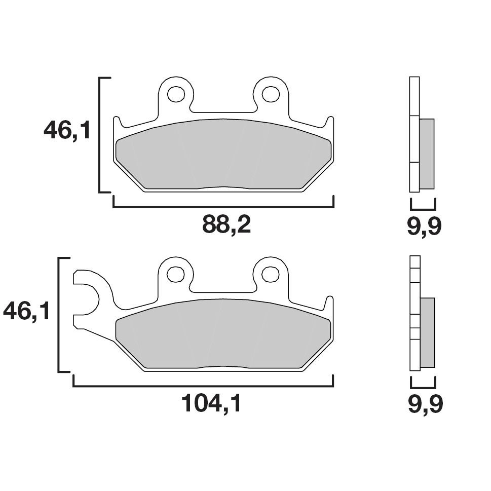 Plaquettes de freins Brembo Sinter Métal Fritté avant