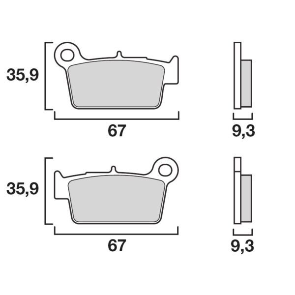 Plaquettes de freins Brembo Sinter Métal Fritté Racing arrière