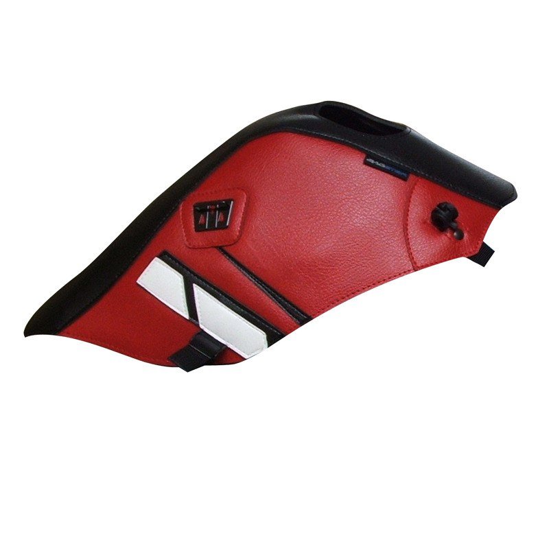 Tapis de réservoir Bagster Noir/Rouge/Déco Blanches et Noires