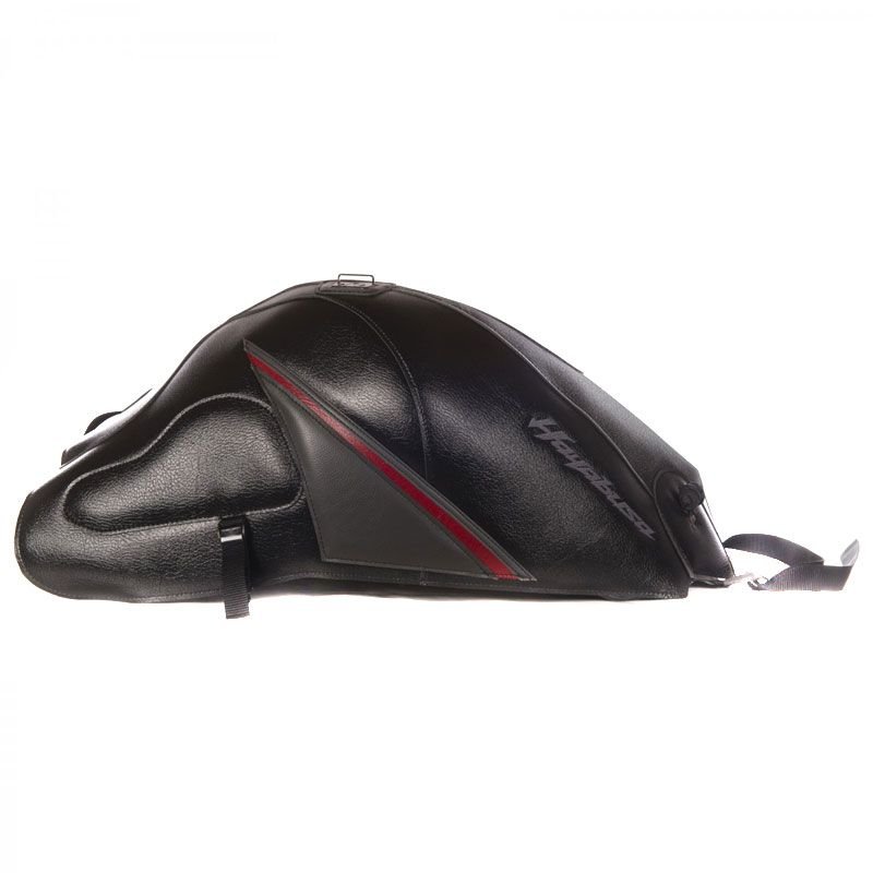 Tapis de réservoir Bagster Noir déco pointe Espace/Rouge foncé