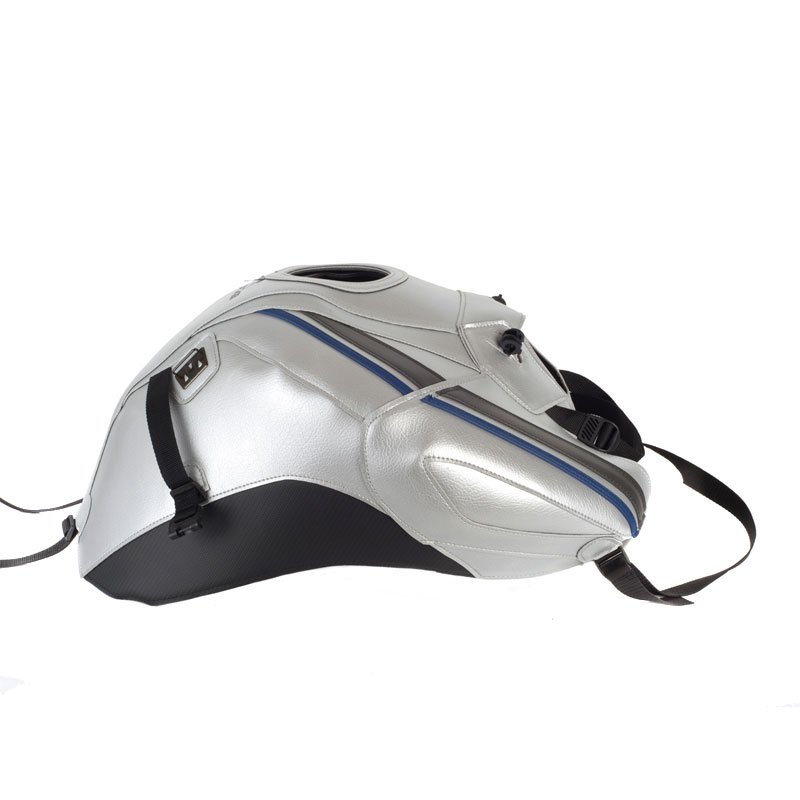 Tapis de réservoir Bagster Gris argent/Déco espace/Liseré Bleu baltique