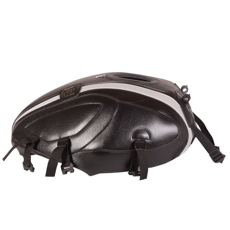 Tapis de réservoir Bagster NOIR MAT GRAINE/NOIR/DECO ARGENT