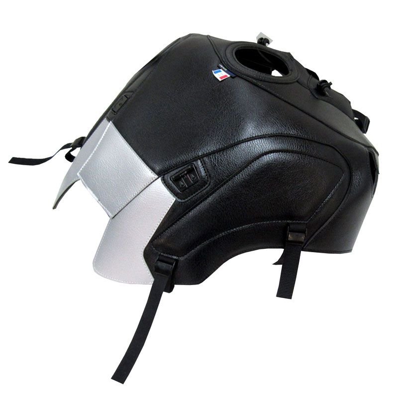 Tapis de réservoir Bagster NOIR MAT GRAINE/NOIR/DECO ARGENT