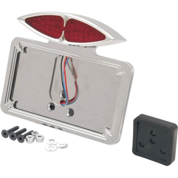 Support de plaque Drag Specialties avec feux arrière à led