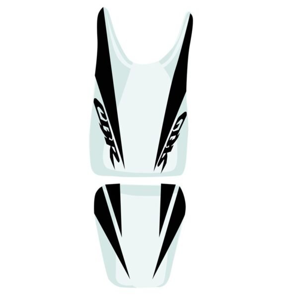 Housse de selle Bagster Blanc/Noir/Lettres Noires