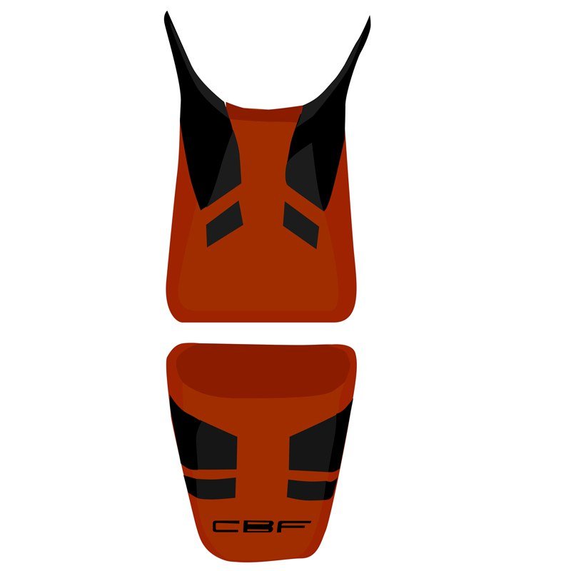 Housse de selle Bagster Rouge Foncé/Noir/Lettres Noires