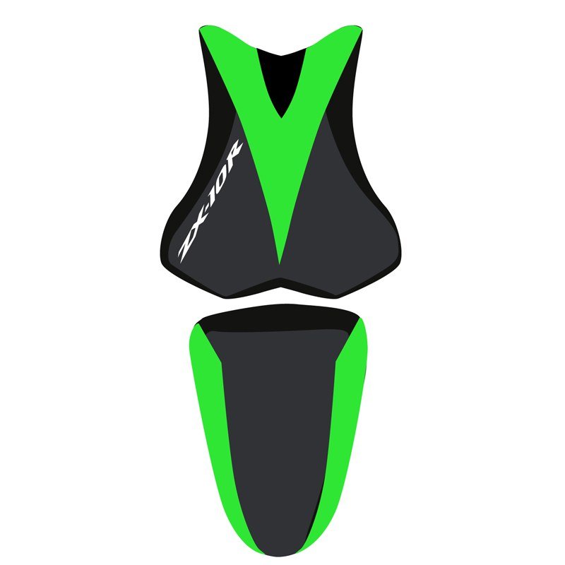 Housse de selle Bagster Noir/Vert/Lettres Blanches