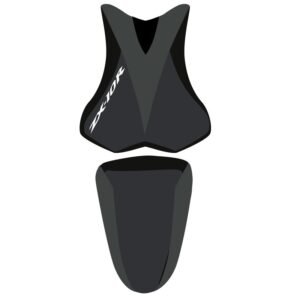 Housse de selle Bagster Noir/Noir Mat/Lettres Blanches