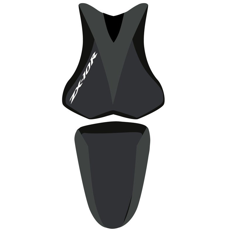 Housse de selle Bagster Noir/Noir Mat/Lettres Blanches