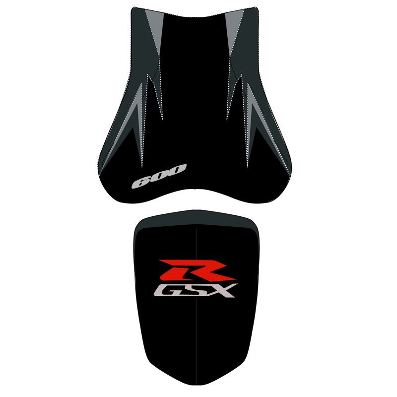 Housse de selle Bagster Noir/Noir Mat/Anthracite/Gris Clair/Lettres Grises