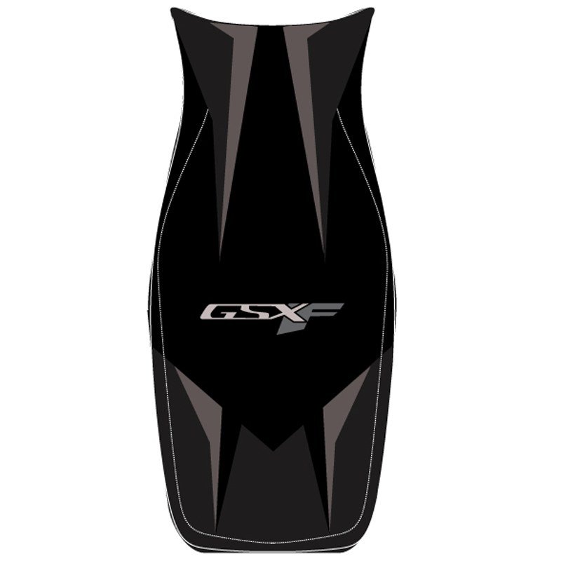 Housse de selle Bagster Noir/Noir Mat Lettres Grises et Bordeaux