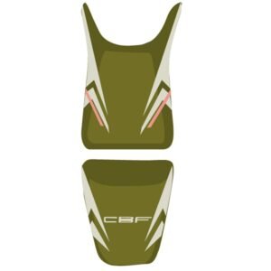 Housse de selle Bagster Vert Olive/Acier/Rouge