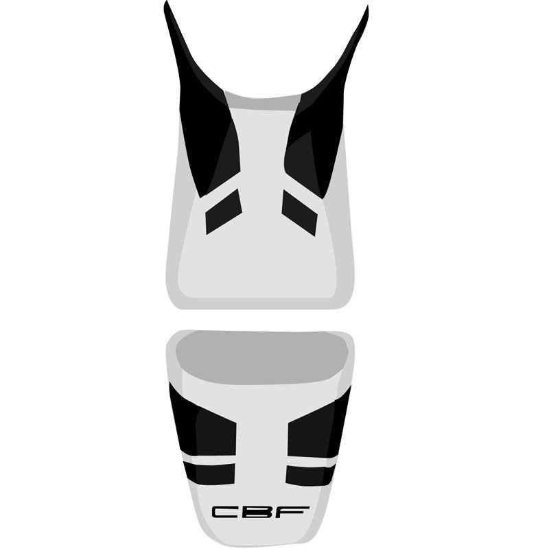 Housse de selle Bagster Spécial S Gris Clair/Noir/Lettres Noires