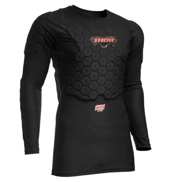 Gilet de protection Thor COMP XP - FLEX LONG DEFLECTOR - BLACK 2024