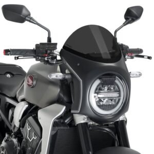 Bulle Puig RETRO- SEMI CARENAGE NOIR DIAMETRE 195 mm