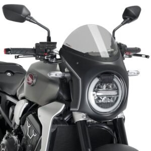 Bulle Puig RETRO- SEMI CARENAGE NOIR DIAMETRE 195 mm