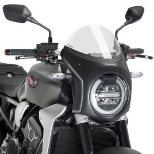 Bulle Puig RETRO- SEMI CARENAGE NOIR DIAMETRE 195 mm