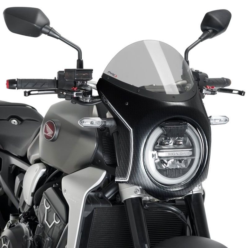 Bulle Puig RETRO- SEMI CARENAGE carbone DIAMETRE 195 MM