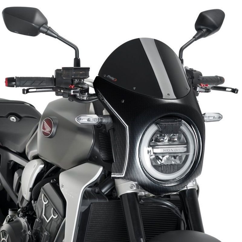 Bulle Puig RETRO- SEMI CARENAGE carbone DIAMETRE 195 MM