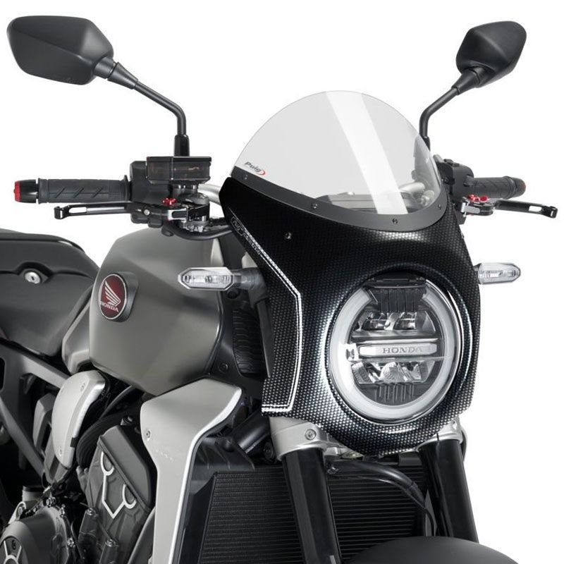 Bulle Puig RETRO- SEMI CARENAGE carbone DIAMETRE 195 MM