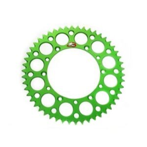 Couronne Renthal Ultra light Anodise vert Anti boue 49 dents