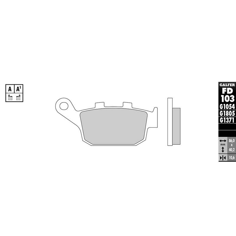 Plaquettes de freins Galfer Sinter Métal Fritté arrière