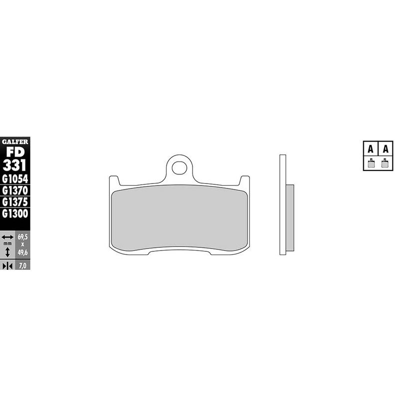 Plaquettes de freins Galfer Sinter Métal Fritté avant
