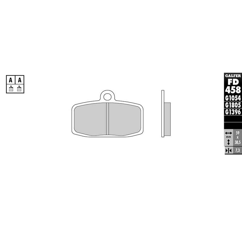 Plaquettes de freins Galfer Sinter Métal Fritté avant