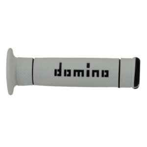 Poignées de guidon Domino TRIAL BICOLORE BLANC/NOIR