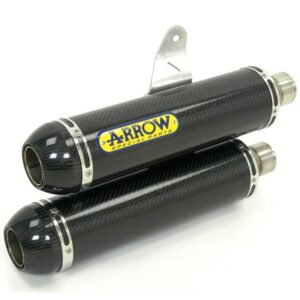 Silencieux Arrow Carbone Round-sil embout acier