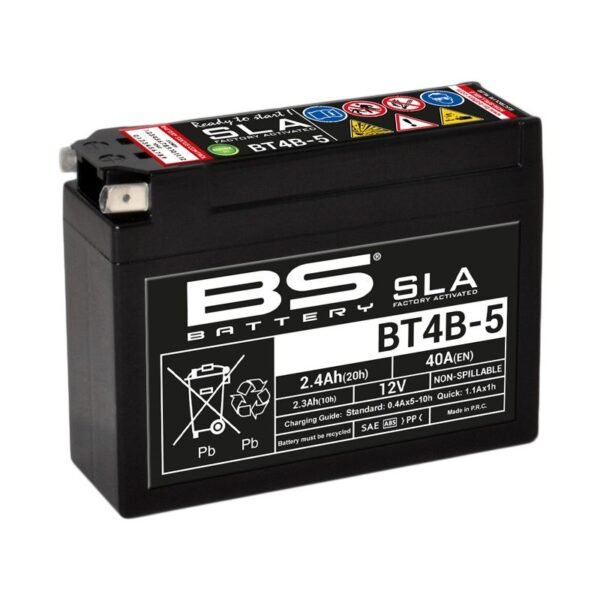 Batterie BS Battery YT4B-5/BT4B-5 SLA FERME TYPE ACIDE SANS ENTRETIEN/PRÊTE À L'EMPLOI