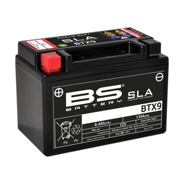 Batterie BS Battery SLA YTX9-BS/BTX9 ferme Type Acide Sans entretien/prête à l'emploi