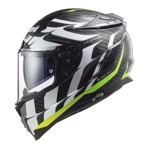 CASQUE INTÉGRAL FF327 CHALLENGER CT2 FLAMES WHITE H-V YELL - LS2