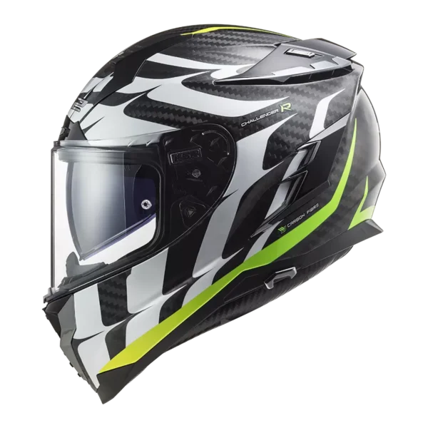 CASQUE INTÉGRAL FF327 CHALLENGER CT2 FLAMES WHITE H-V YELL - LS2