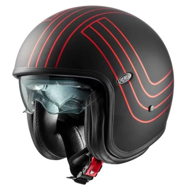 Casque Vintage Ex Red Chromed Bm  - Premier