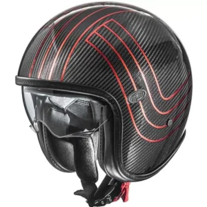 Casque  Vintage Platinum Carbon Ex Red Chromed Bm - Premier