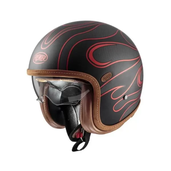 Casque  Vintage Platinum Carbon Fr Red Chromed Bm - Premier