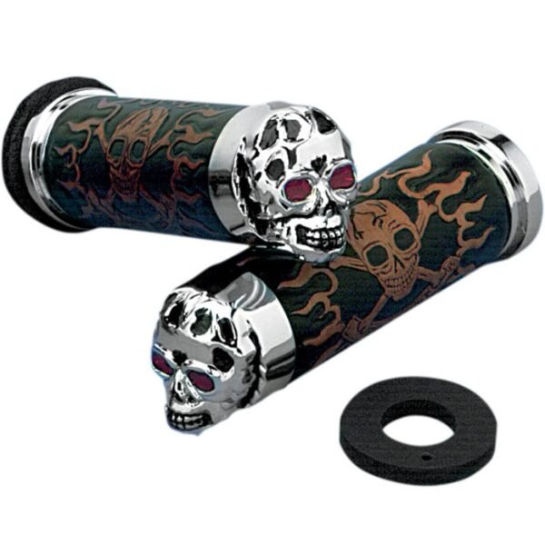 Poignées de guidon Drag Specialties Skull
