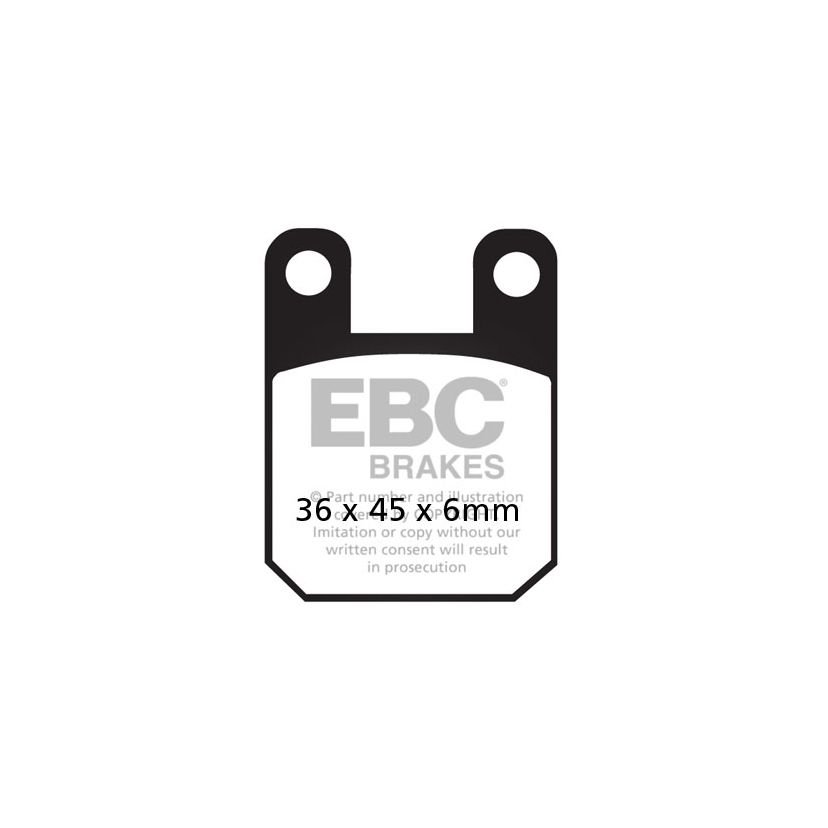 Plaquettes de freins EBC Organique avant/arrière (selon modèle)